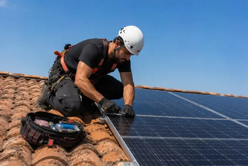 Maintenance et monitoring de panneaux solaires à Sumène